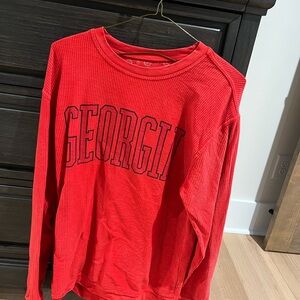 Pressbox Red Georgia Long Sleeve Tee